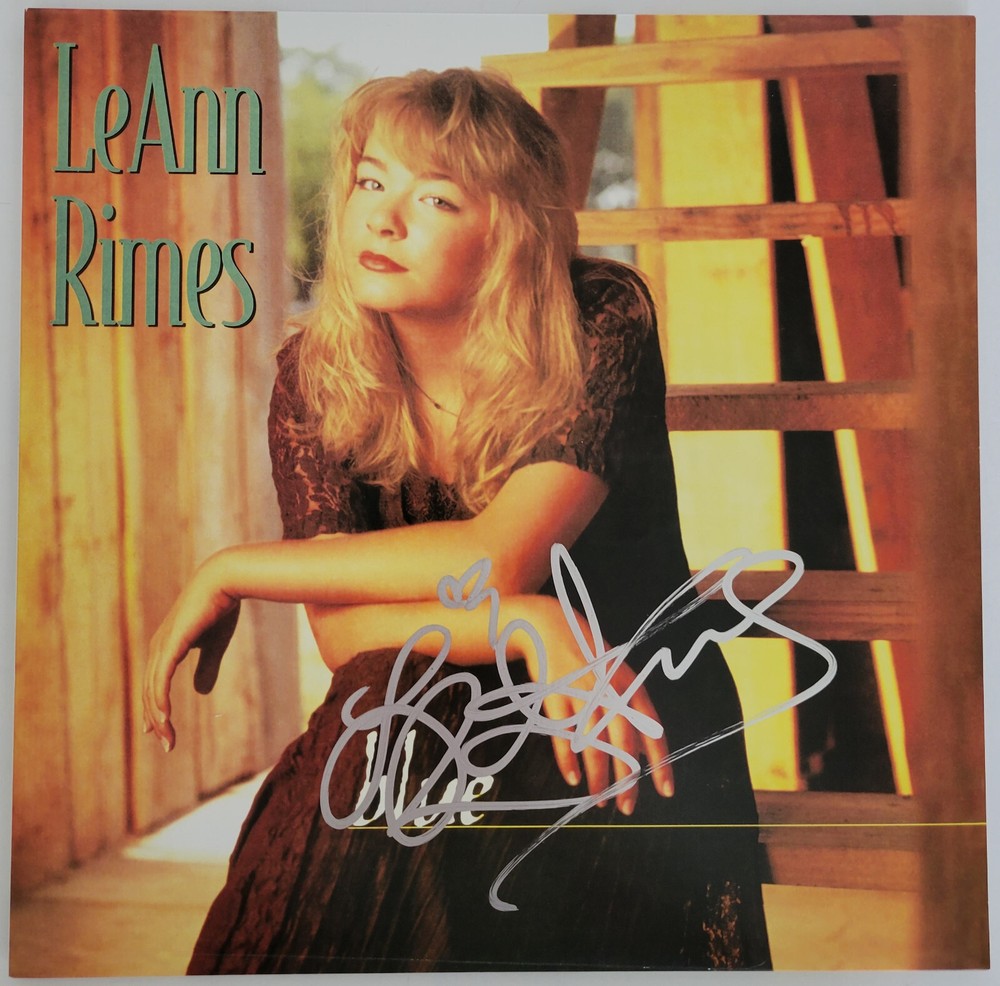 LeAnn Rimes signed Blue album vinyl record COA exact proof autographed