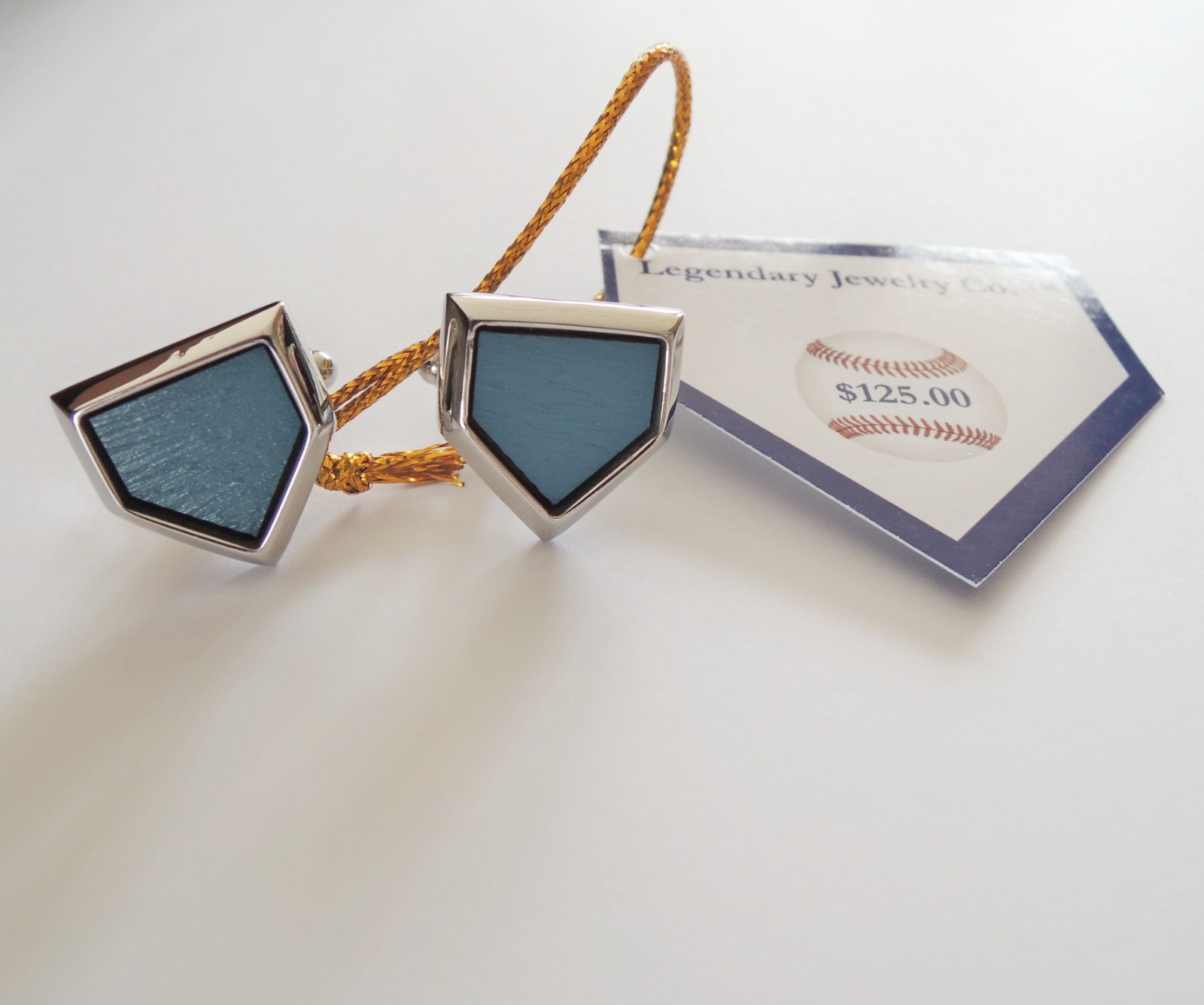 Baseball Cufflinks: old Yankee Stadium seat, Men's Christmas gift USA hand built