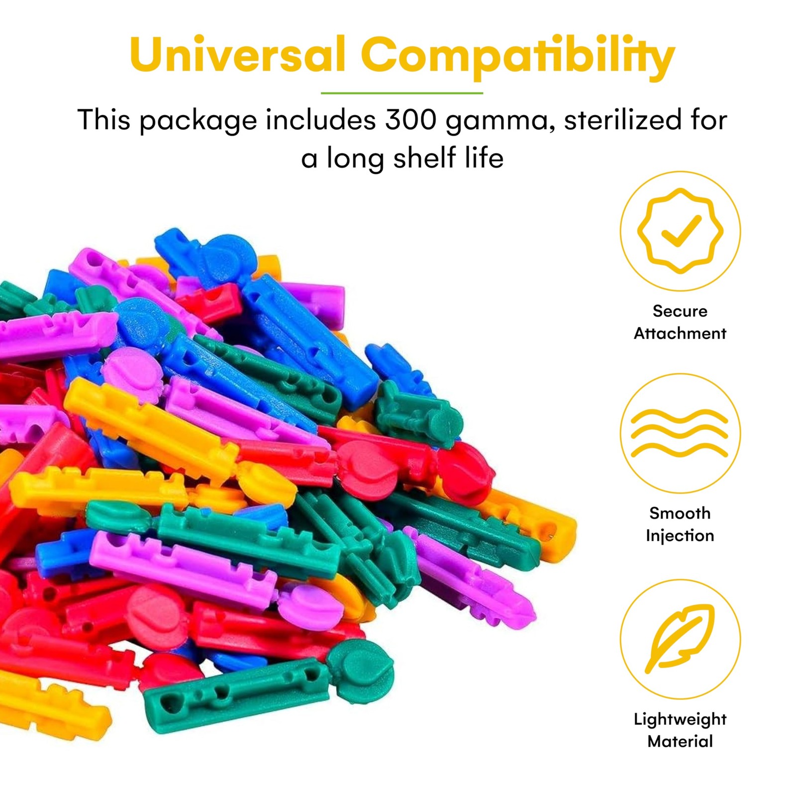 Lancets for Diabetes Testing - 30 Gauge 300 Count (Pack of 1), Multicolored