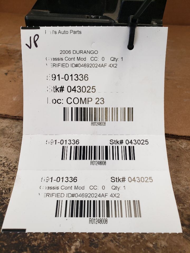 Chassis ECM Multifunction Front Control 2WD Fits 06 DURANGO 1248008