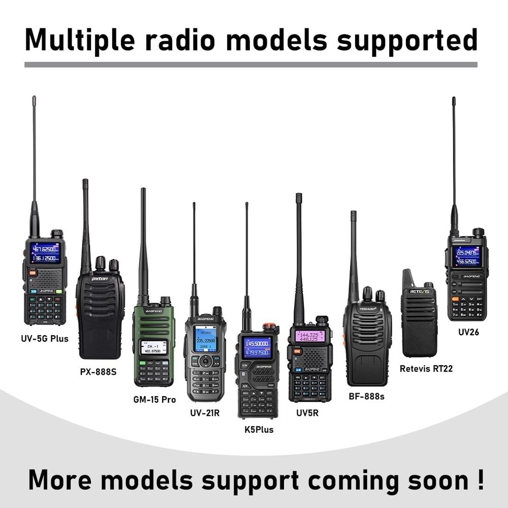 TIDRADIO Ham Radio Wireless Programmer Adapter APP and PC Program for Black