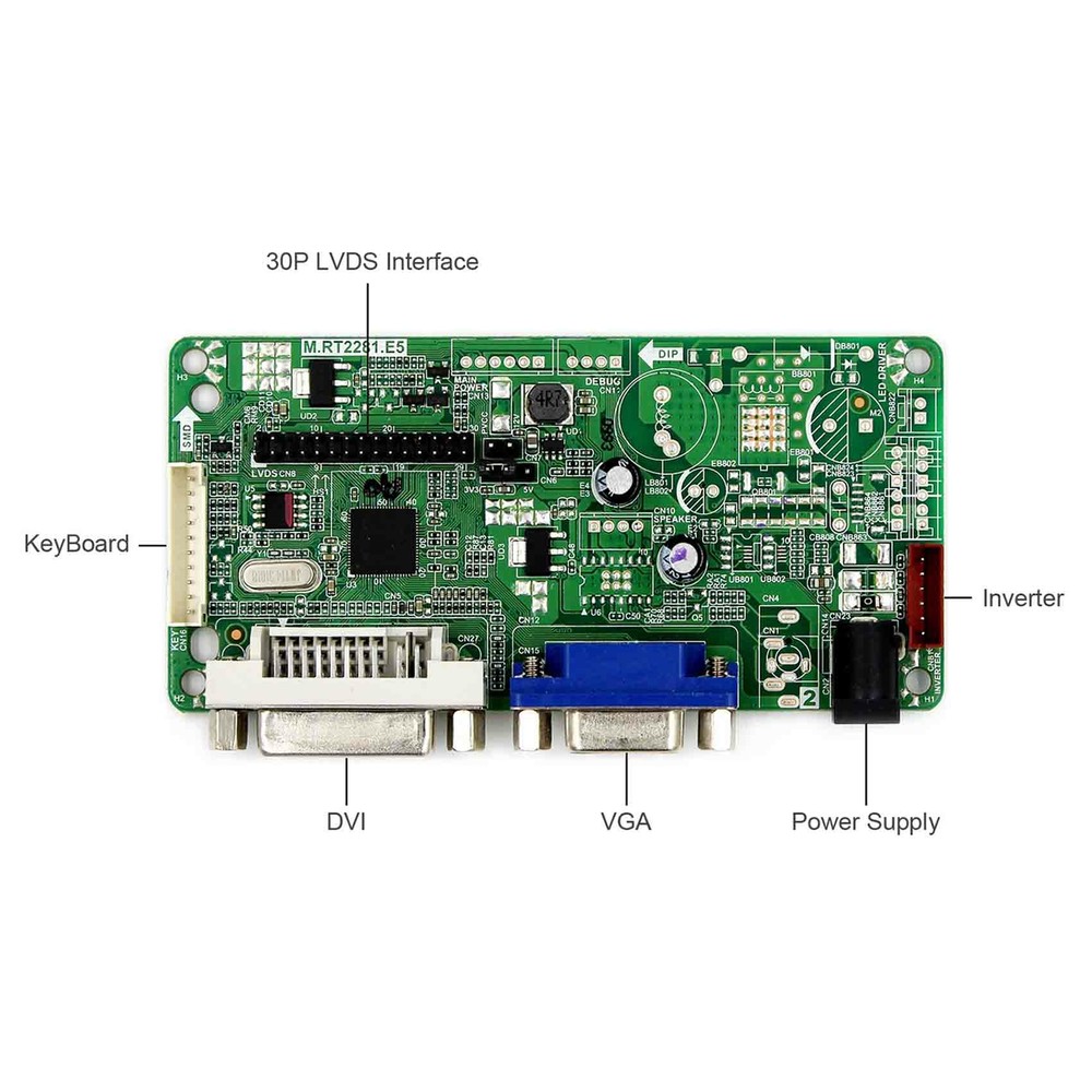 For 12.1inch LCD Display A121EW02 V0 DVI VGA LCD Controller Board LCD Driver