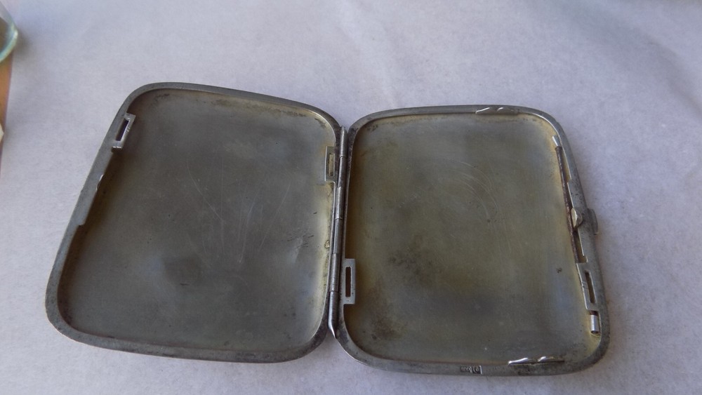 SILVER 800 AND ENAMEL CIGARETTE CASE