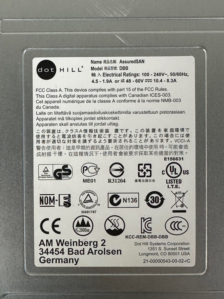 Quantum 24-bay SAS disk array w/ Dual 1-05134-01 Quantum SAS SAN Controller