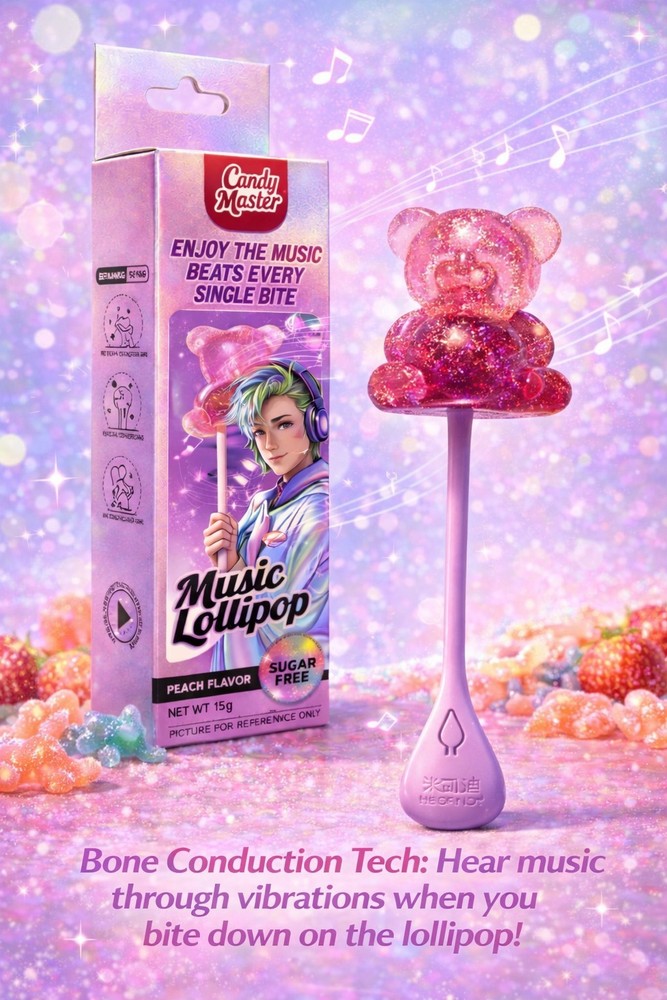 Candy Master MeCandy 4D Music Lollipops, with bone conduction technology
