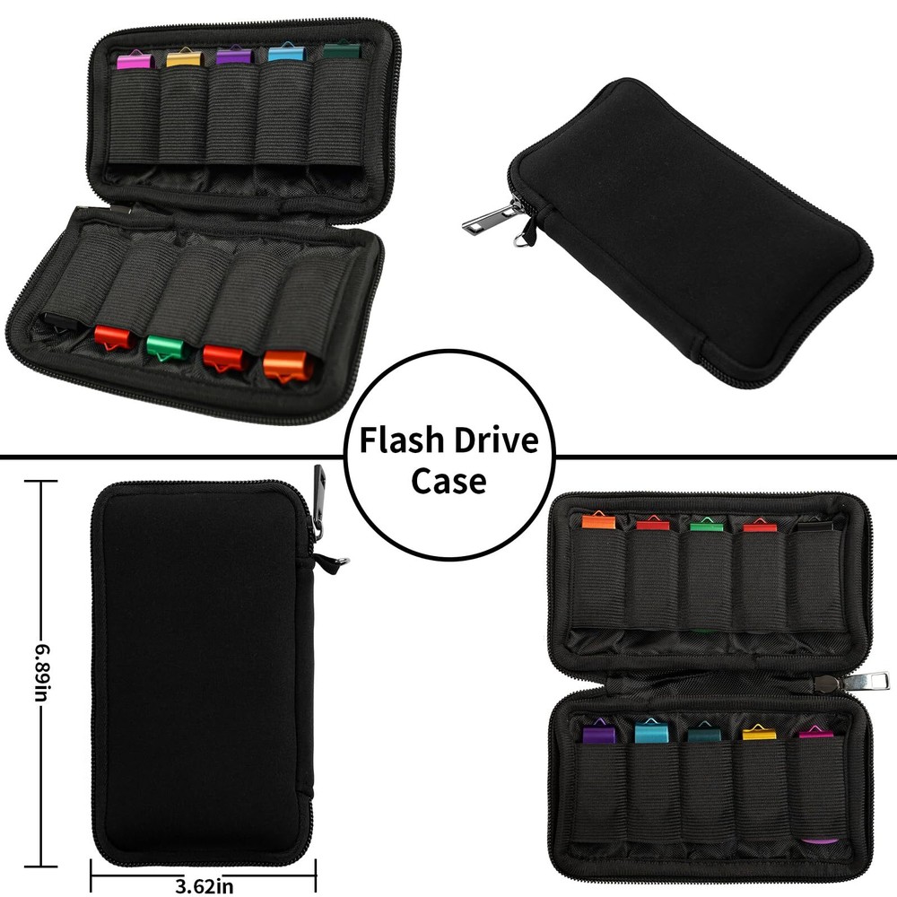 USB Flash Drive Case Organizer Flash Drives Storage Bag for Memory Stick