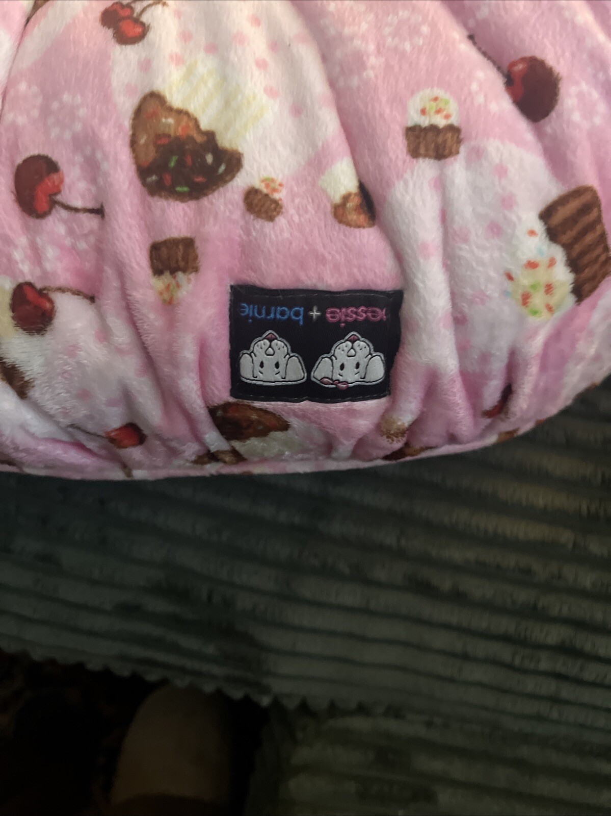 Dog Bed Bessie And Barney Pink Cupcake Cherry Luxury Quality Made In USA Soft