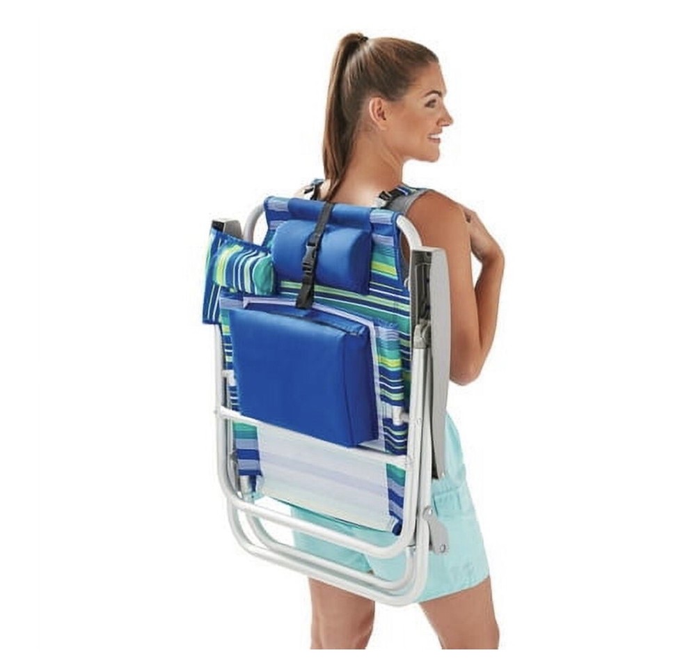 Reclining Beach Chair & Event Lay-Flat Backpack