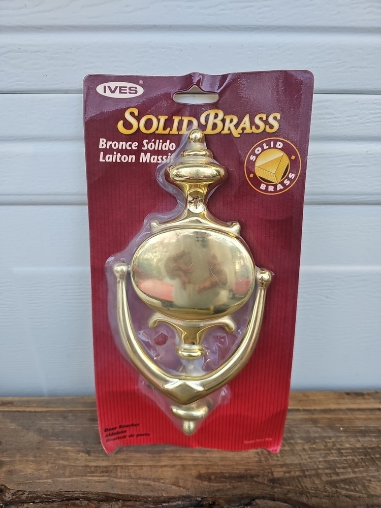 Ives Solid Brass Door Knocker   C2-3107-605 New Sealed