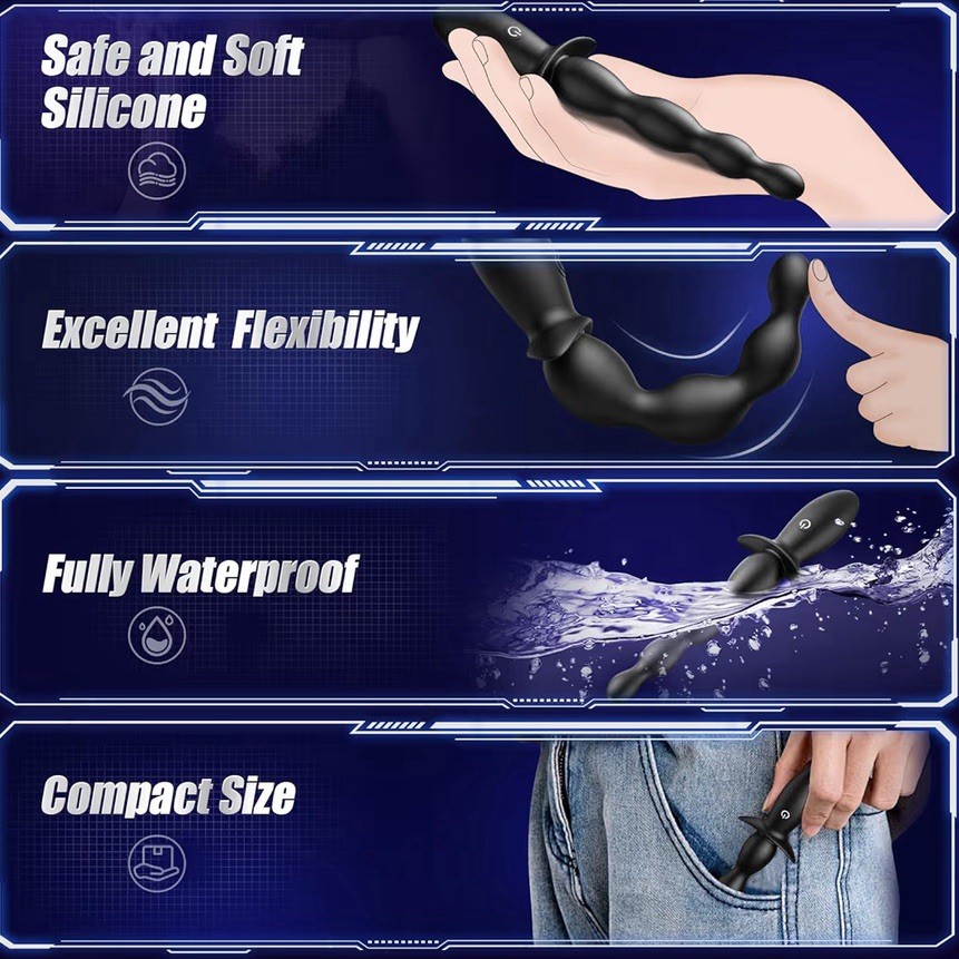 BEISAR Anal Vibrator Beginner-Friendly 10 Vibrating Butt Plug with APP Control