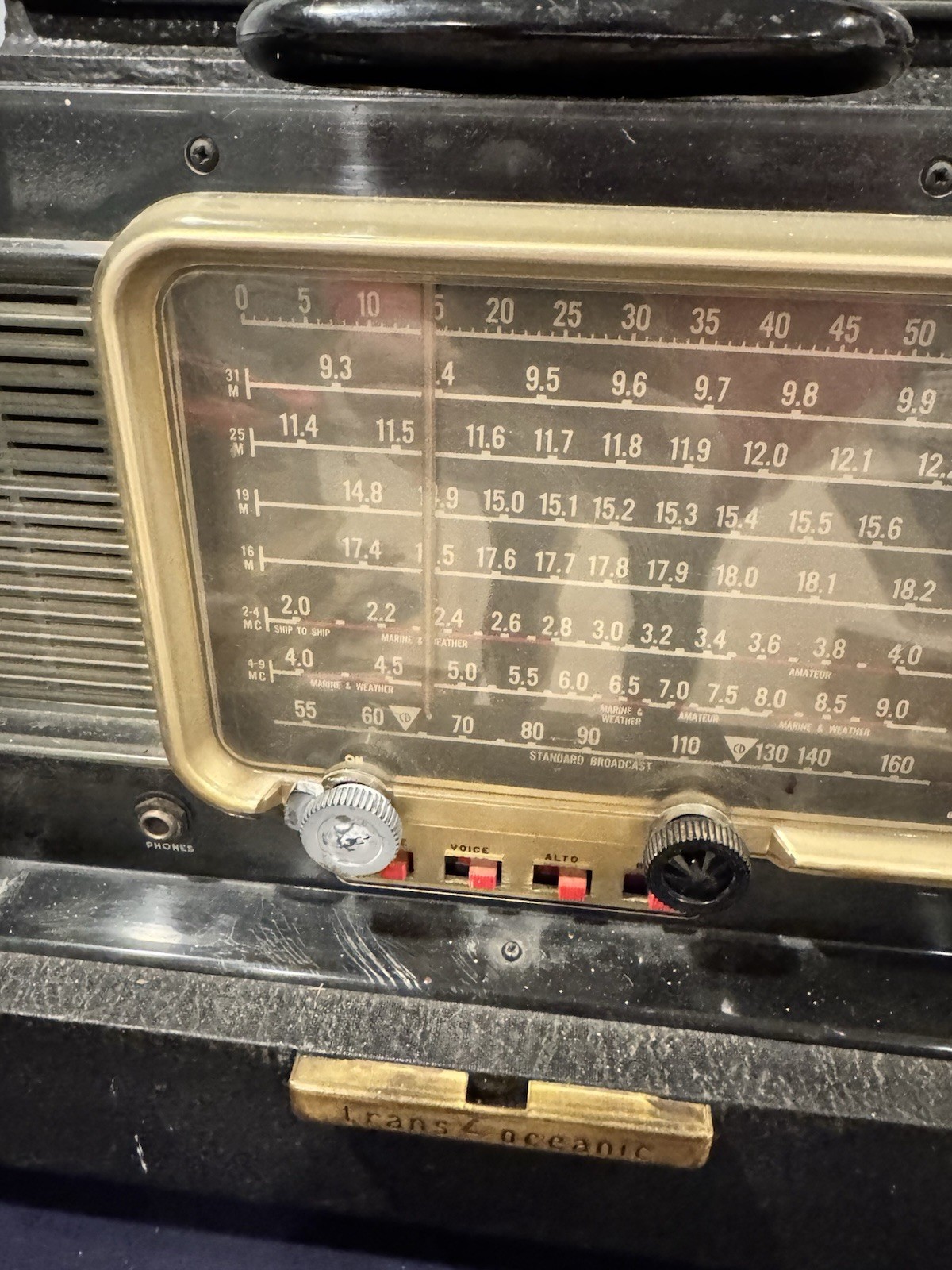 Zenith Trans-Oceanic S-558O Transoceanic Shortwave Radio Black WORKING