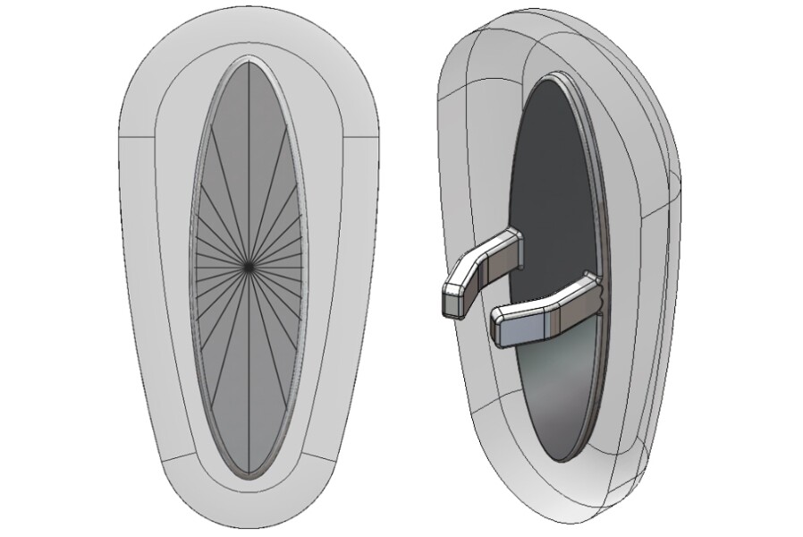 Replacement Nose Pads Clip Crimp Aviator RB 3016 3025 17mm Clear Silver, 1 Pair