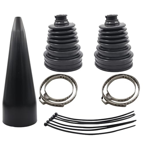 Universal CV Joint Boot Kit with 1 Cone Universal Non-Split 2 Boots with 1 Cone