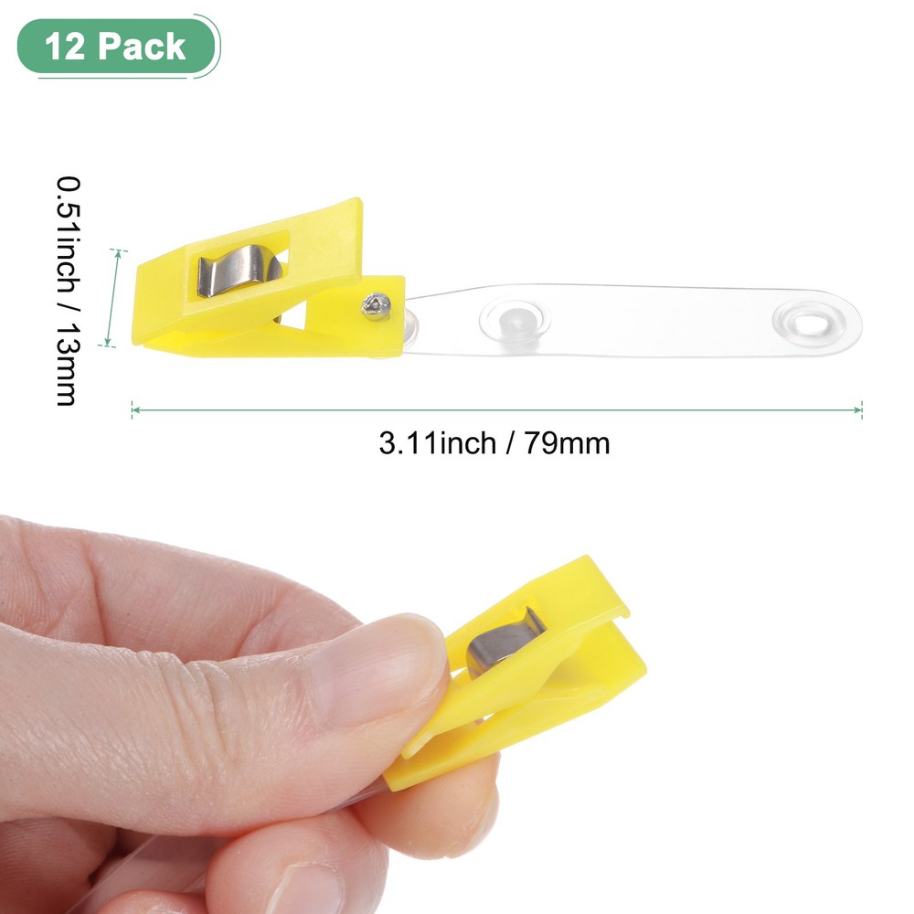 12-Pack Garden Flag Clips, Yard Flag Clips for Small Flags [Yellow]