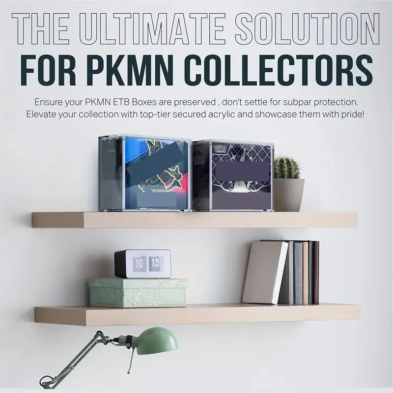 Acrylic stackable display box suitable for elite trainers, compatible with ETB h