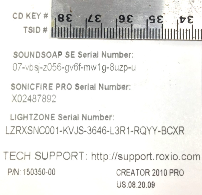 Roxio Creator Pro 2010 Software For Windows With Box & Instructions