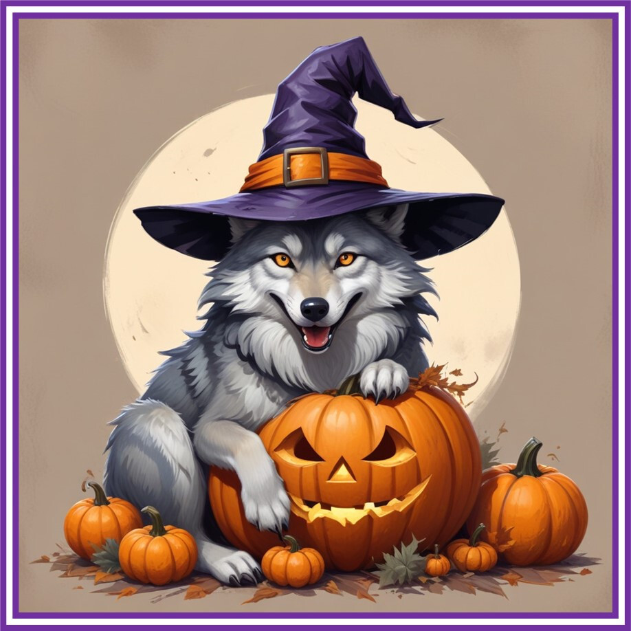 30 Custom Halloween Wolf Personalized Address Labels