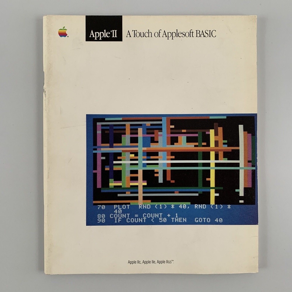 Apple II A touch of AppleSoft BASIC Tutorial Manual VTG 1986 #6