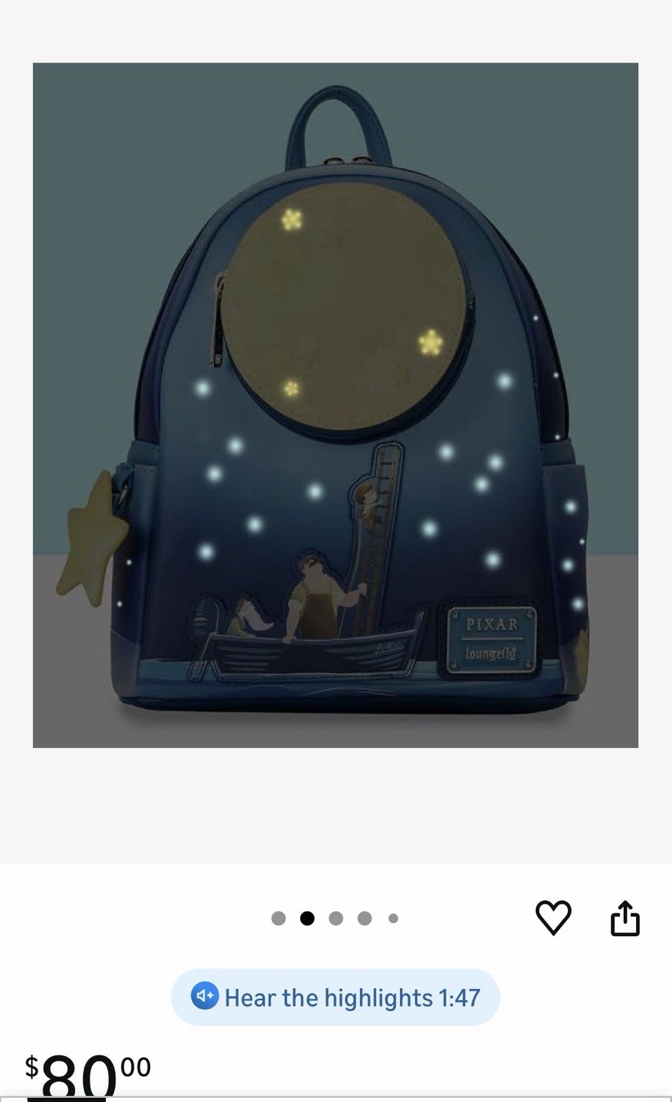 Loungefly Pixar Disney La Luna Moon Mini Backpack