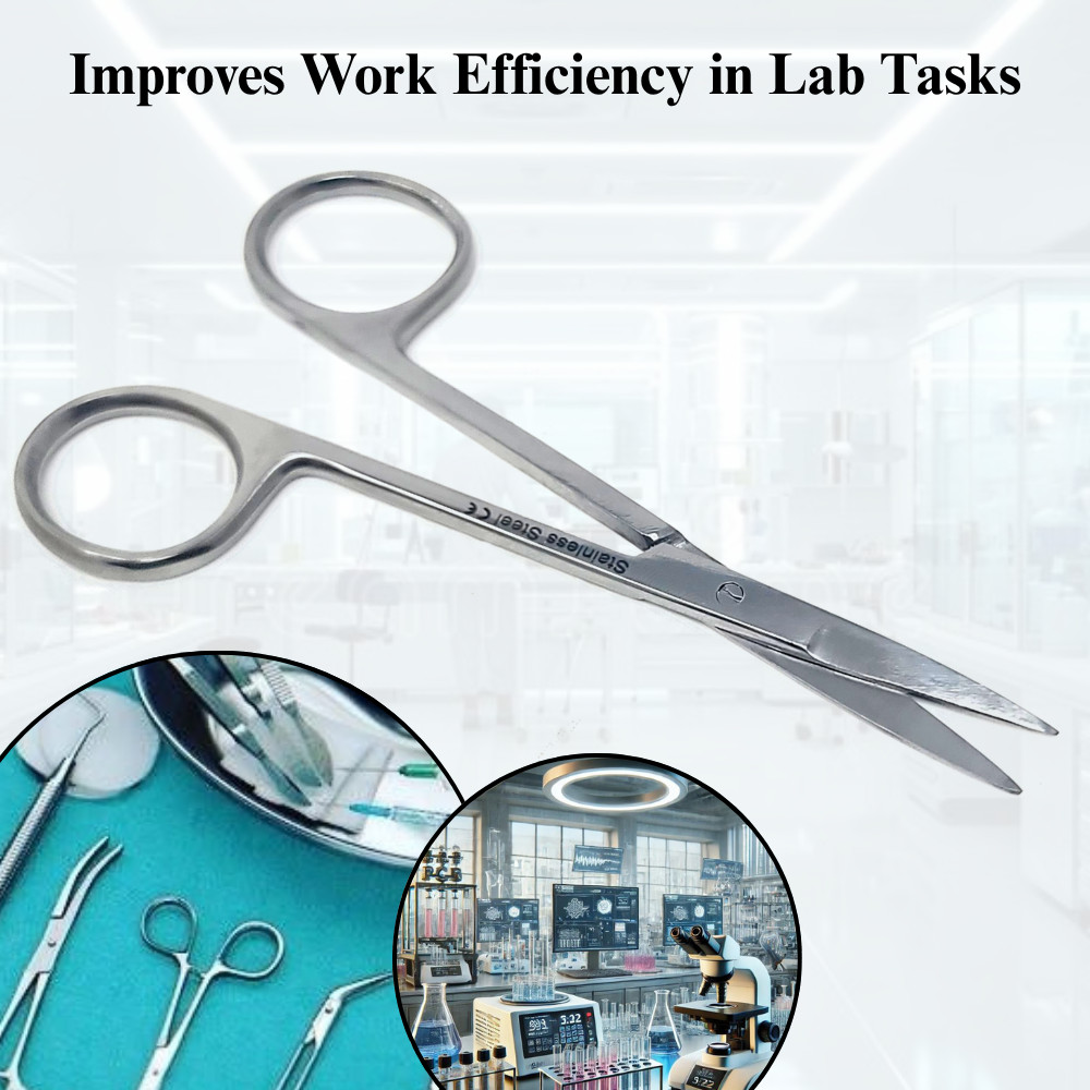 4.5" Stainless Steel Micro IRIS Scissors with Sharp Tips for Lab Dissection Use