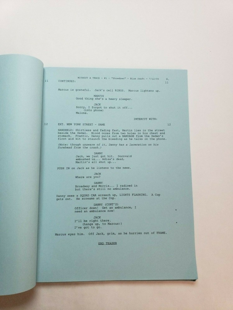 WITHOUT A TRACE / David Amann 2005 TV Script, Anthony LaPaglia "Showdown"