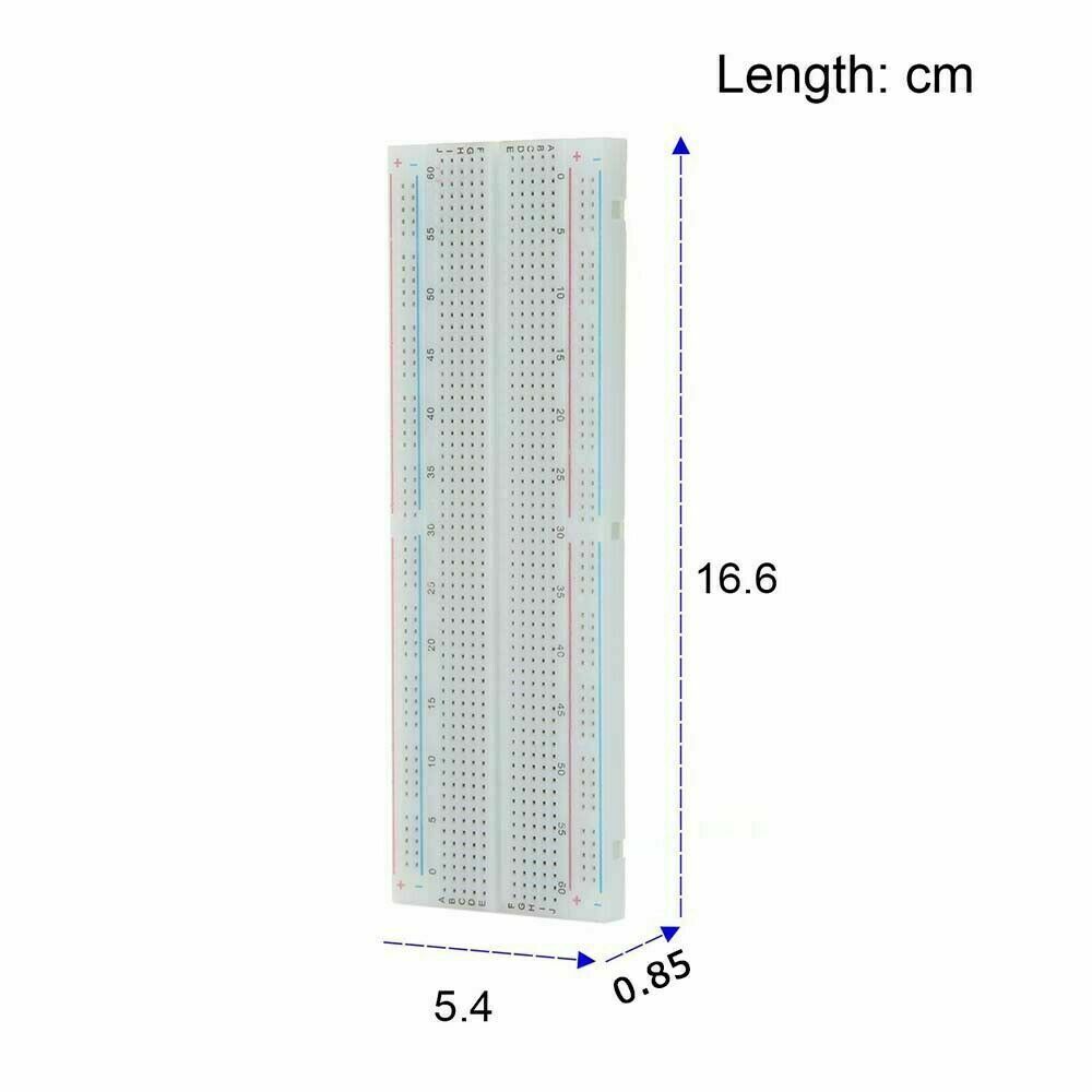 Solderless Breadboard Protoboard MB-102 830 Tie Points Test Circuit PCB DIY Kit