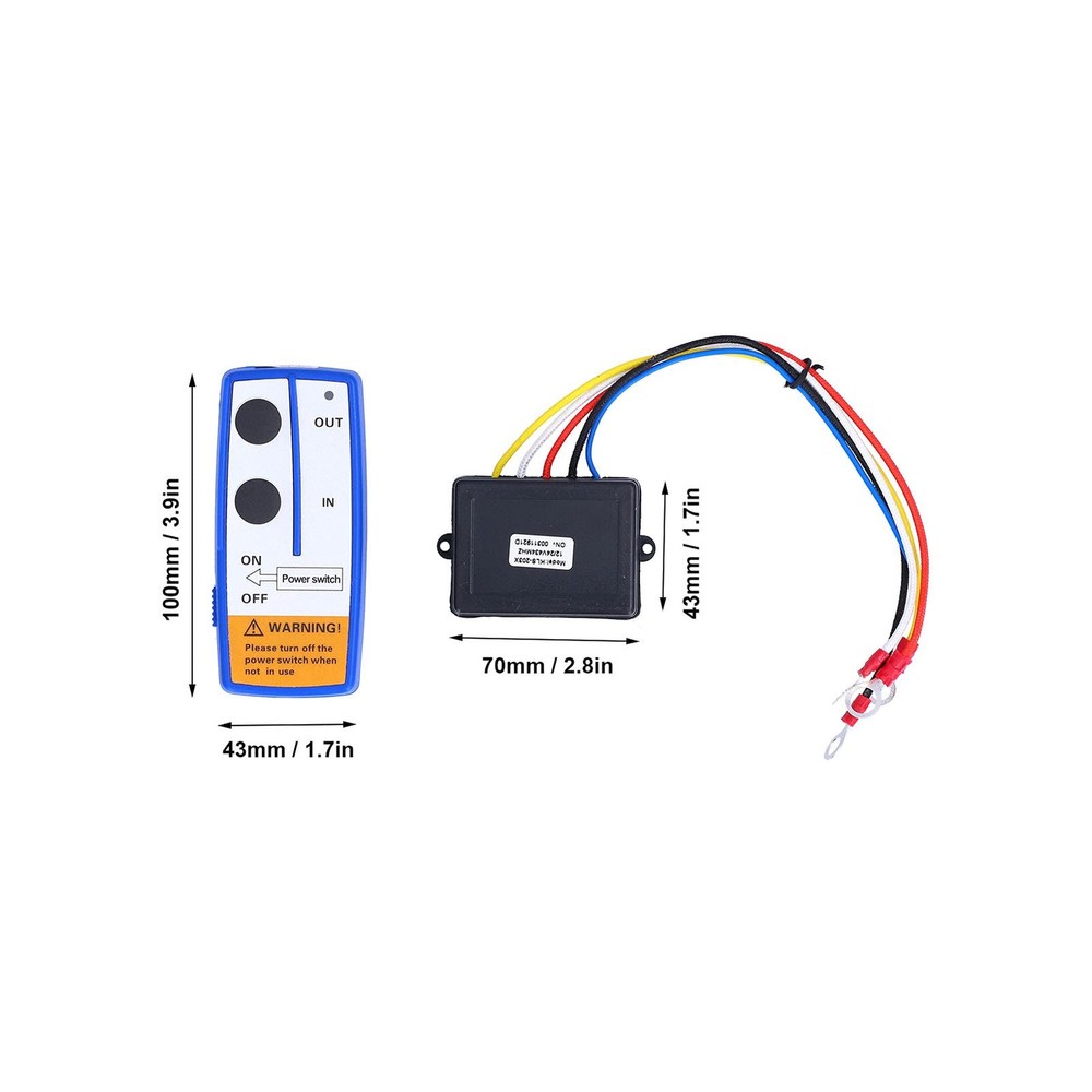 Dump Trailer Remote Kit-Winch Control Kit, 12V Electric Winch Remote...