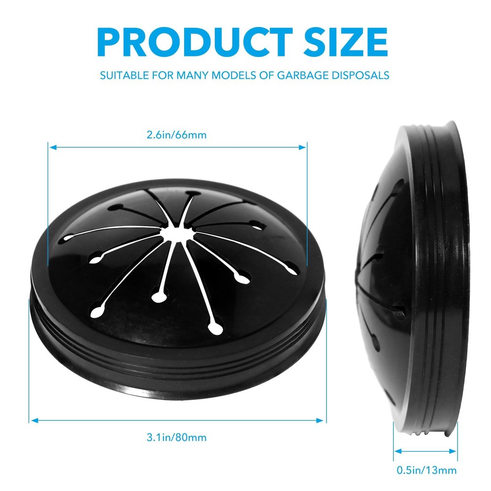 Kitchen Garbage Disposal Rubber Drain Insert,3pcs Garbage Disposal Cover,3 In...