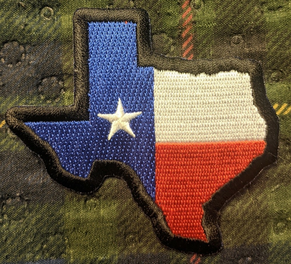Texas State Flag Cut to Shape Flag Embroidered Biker Patch