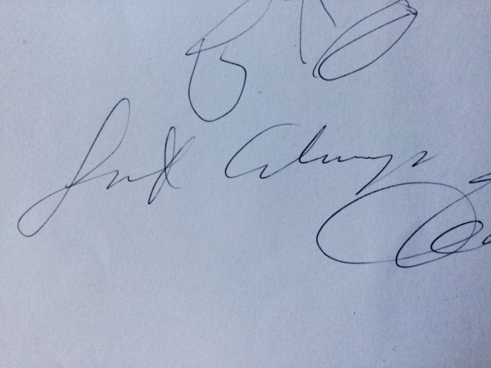 FATS DOMINO 1928-2017 rare hand drawn sketch signed.