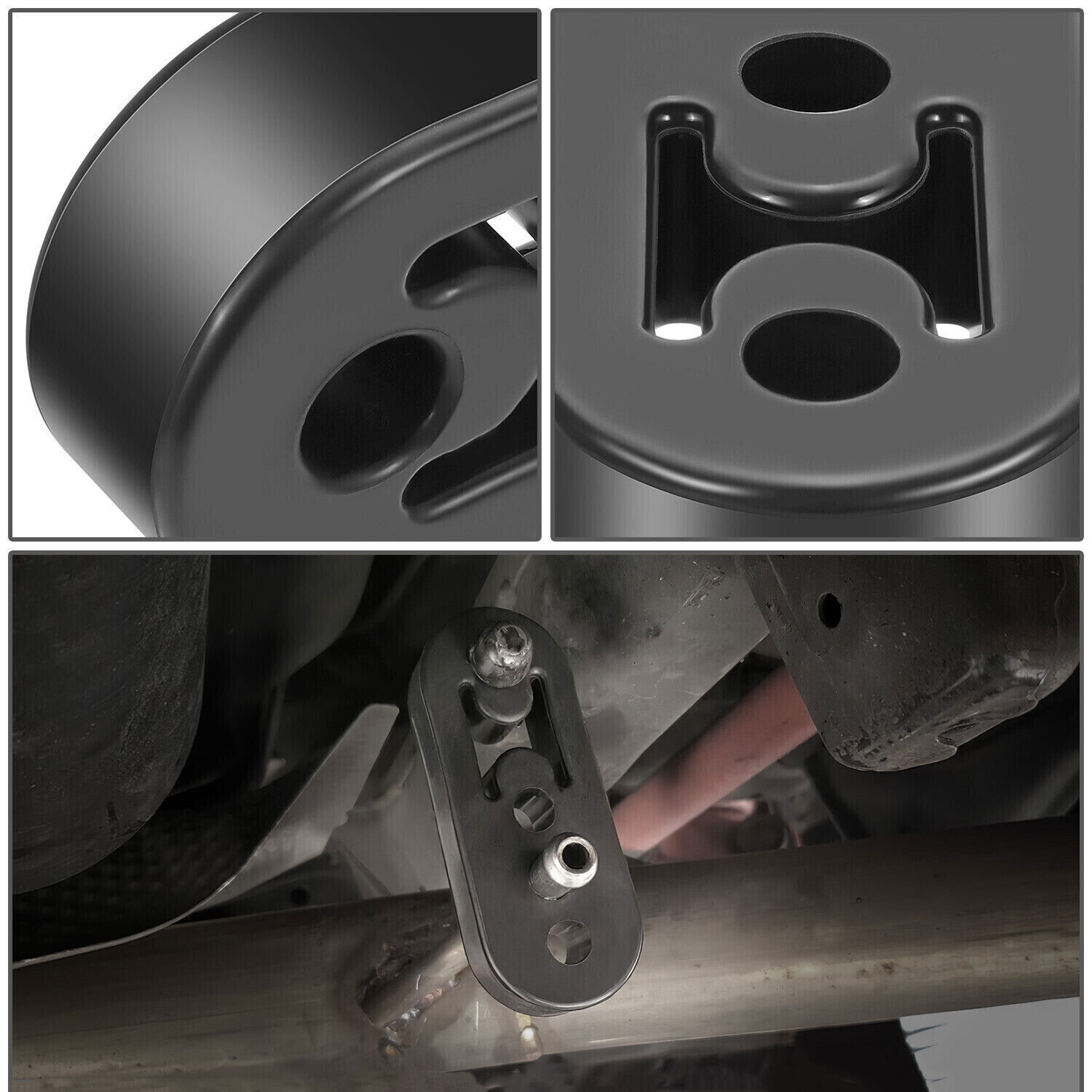 Universal 4Pcs Exhaust Hanger Rubber Adjustable Insulator Bushing Mount 4 Holes