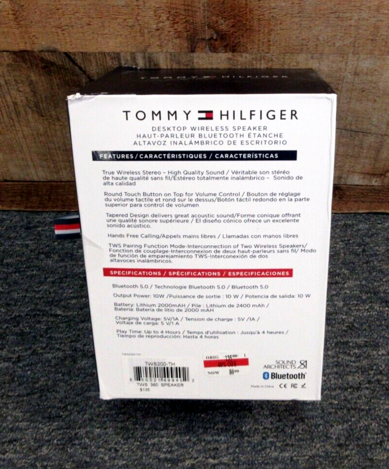 Tommy Hilfiger TWS200-TH Desktop Wireless Speaker