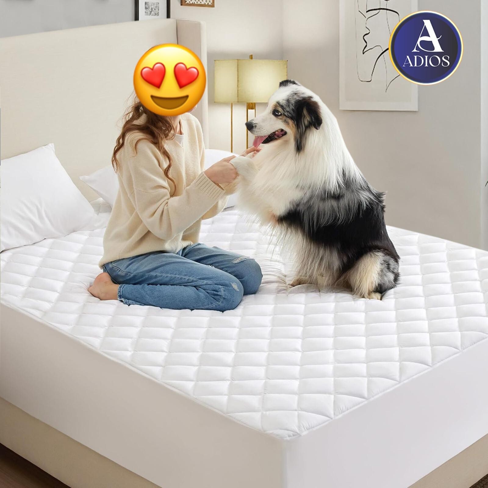 100% Waterproof Mattress Protector Quilted Mattress Pad Cover Breathable Fitted