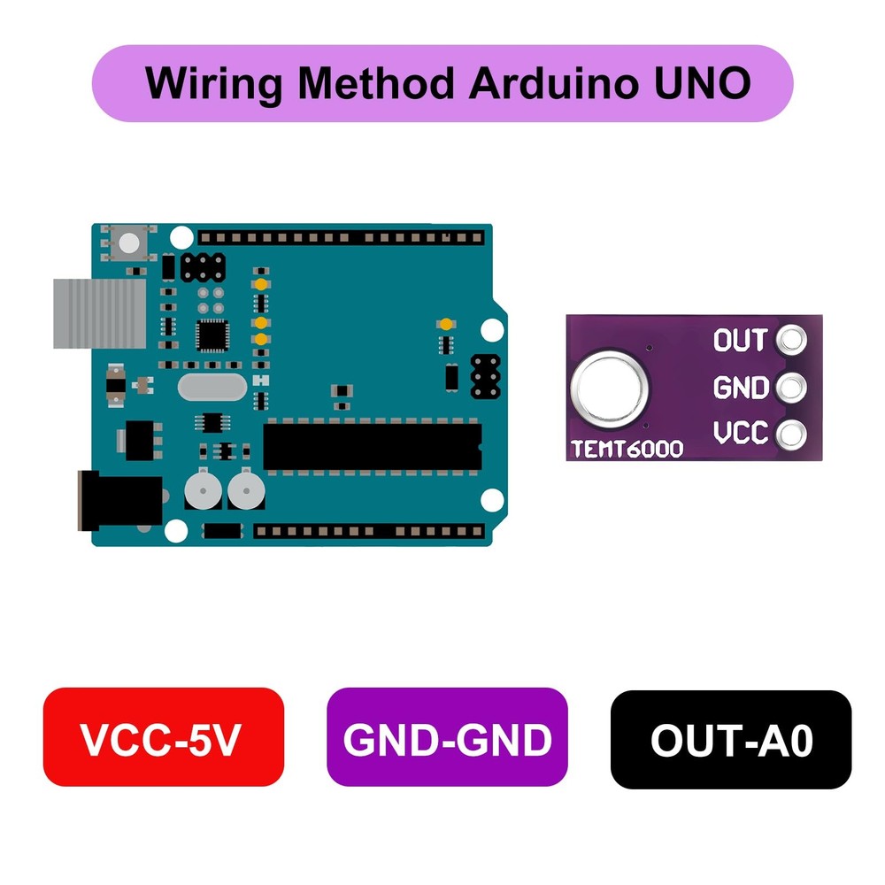 8 PCS TEMT6000 Ambient Light Sensor Module Analog Light Intensity For Arduino