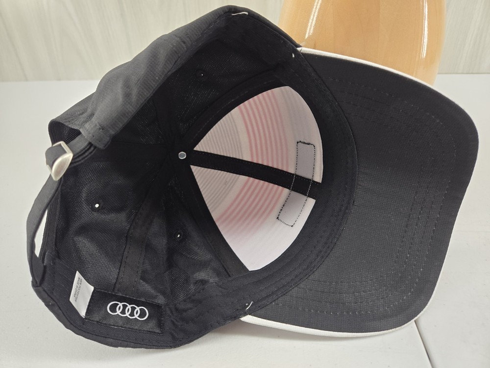 AUDI StrapBack Mesh Trucker Hat Panel Cap Black White