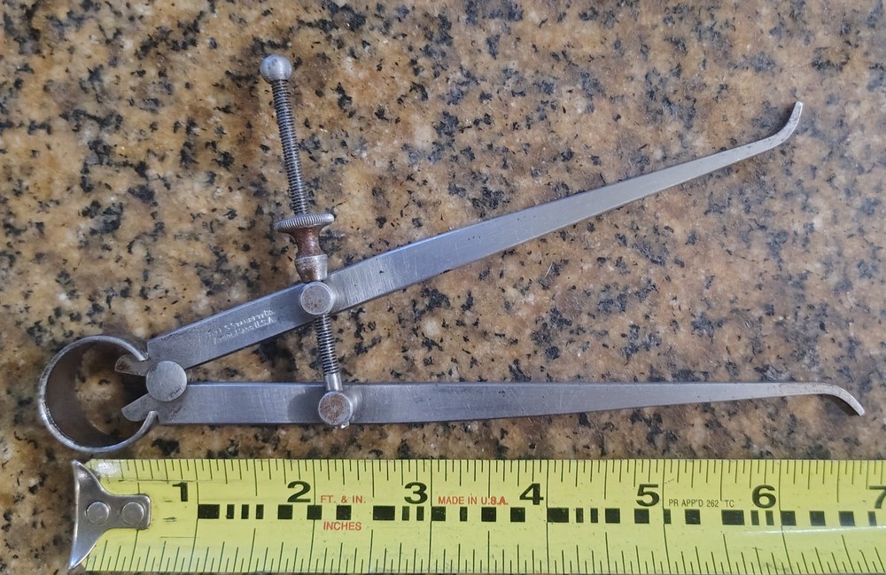 🗽 VINTAGE STARRETT TOOL 6" ID CALIPER