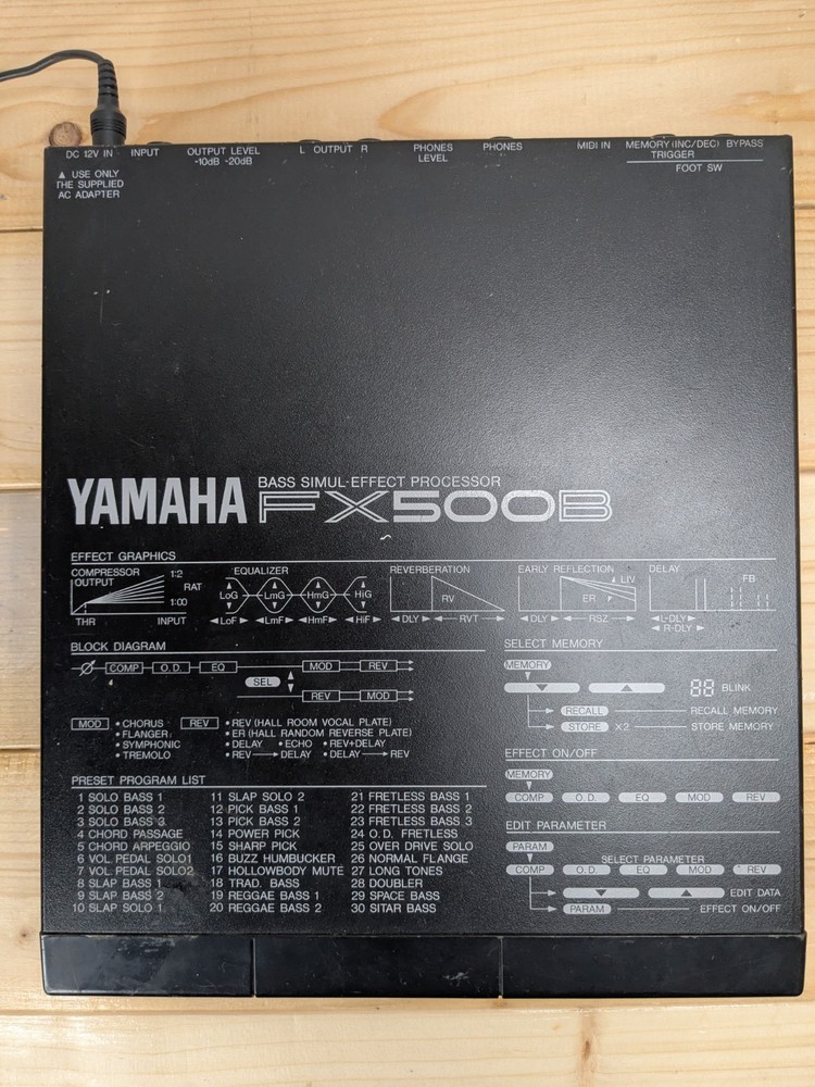 YAMAHA FX500B + MFC06 Complete Set | 2Adapters, MIDI Cable,Case, Manual | Tested