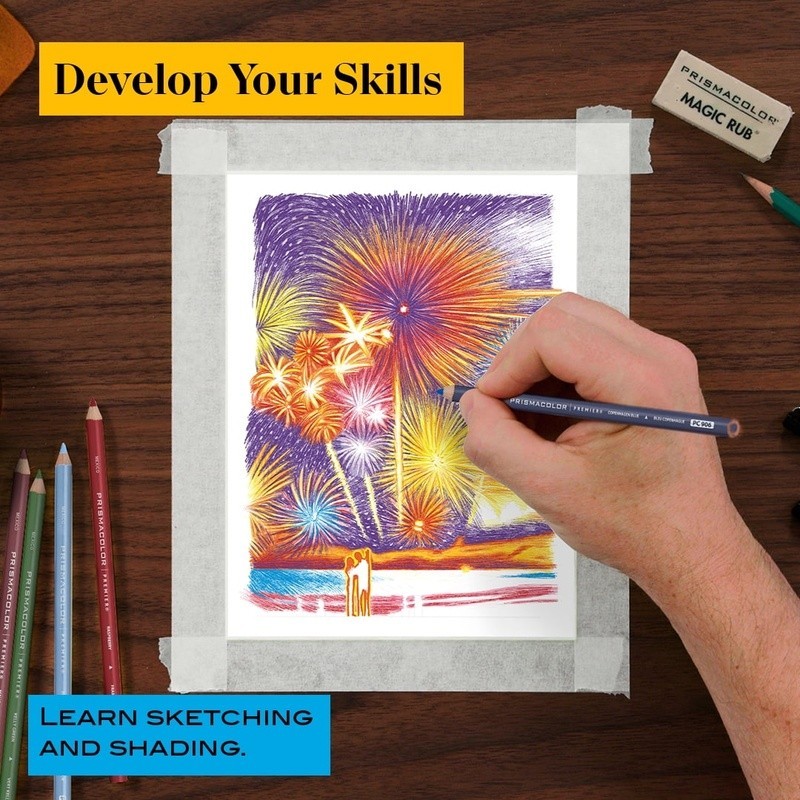 Technique Colored Pencils 24 Count Drawing Set Fireworks Tutorials Blending Art