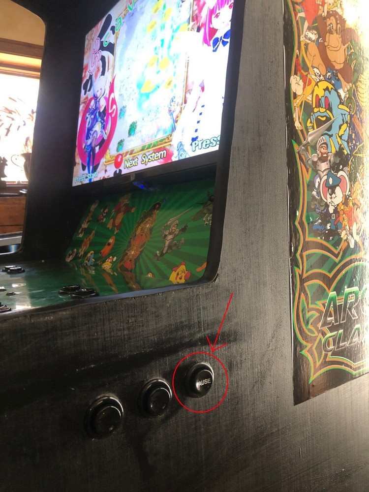 Push Button PAUSE black micro switch replacement multicade arcade cabinet