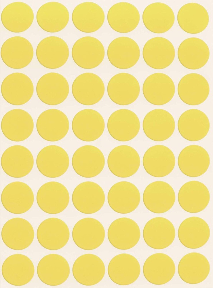 Round Stickers 3/4" (17mm) Multi Color Coded Dot Circle Labels 720-Pack13 Sheets