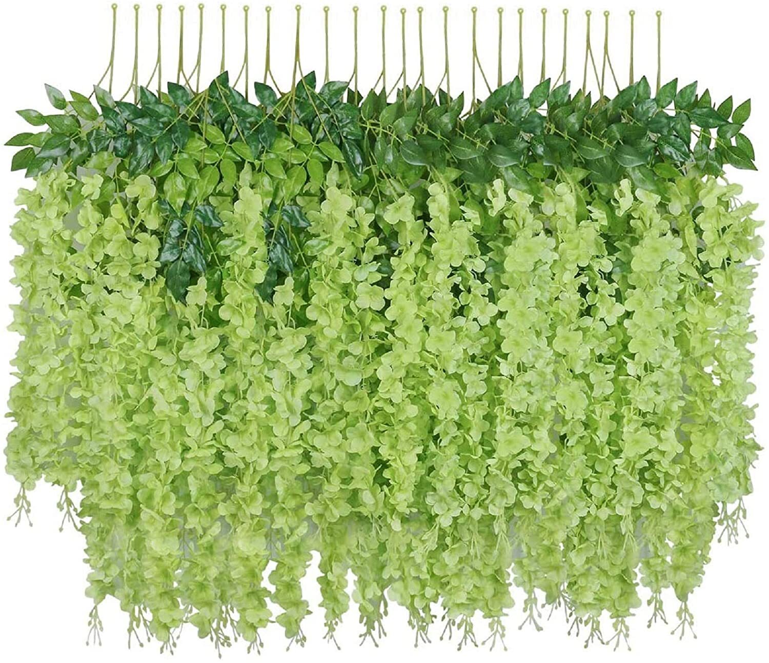 24× Artificial Wisteria Vine Hanging Flower 3.6 Ft Wedding Garden Colorful USA