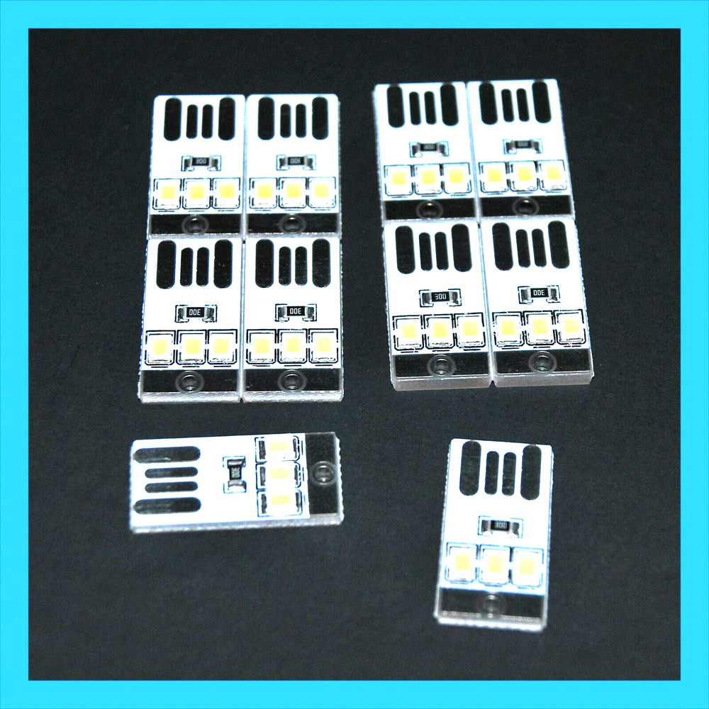 10 Ultra-Thin USB LED Mini Lamp Modules - for Emergencies, Night Light, Projects