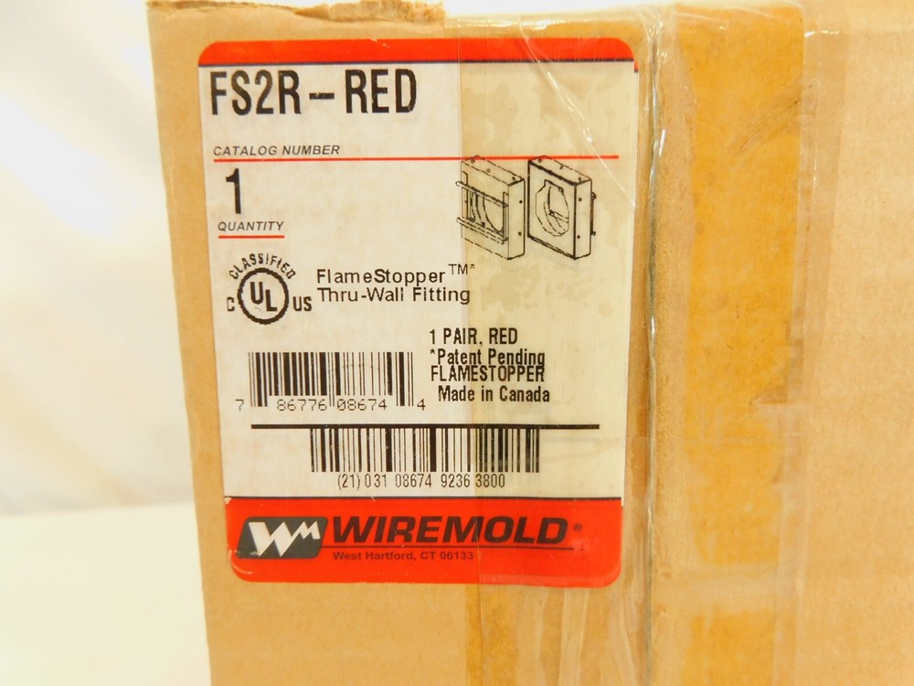 FS2R-RED EMT Firestop Conduit Fitting Wiremold FS EMT Rectangular, 2"