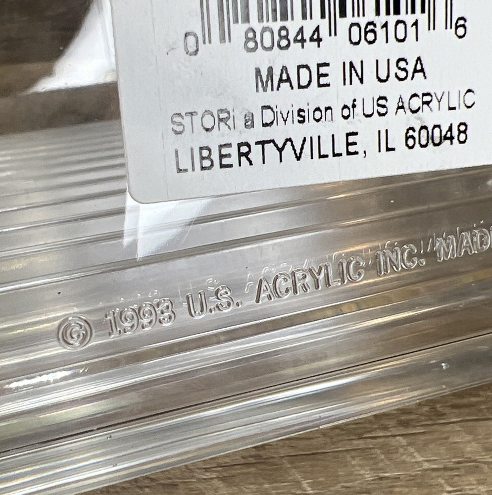 Vintage 1993 Stackable Clear Plastic CD Organizer 30 Disk Case Holder Rack Tray