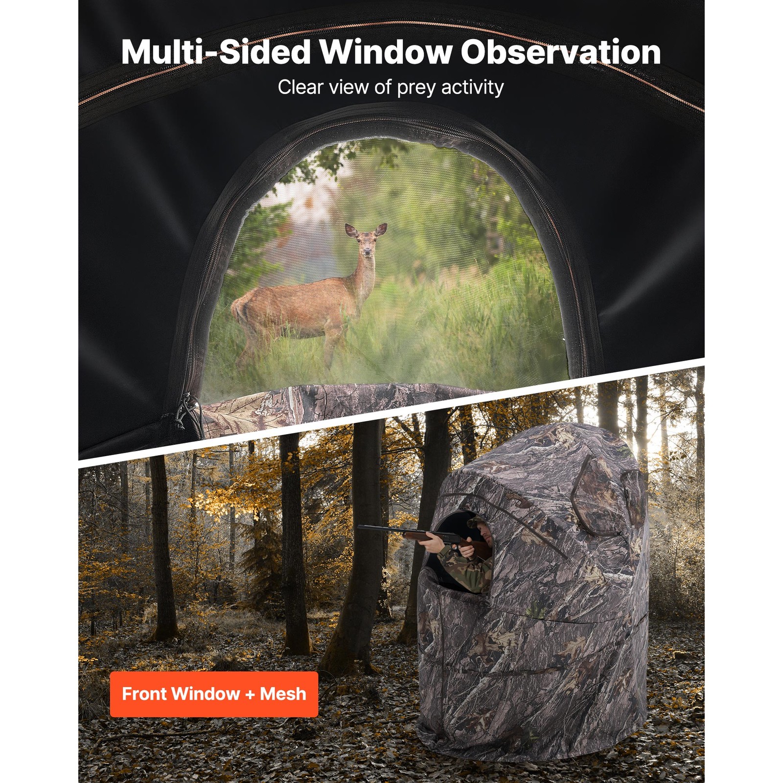 Uimoso Single Person Portable Hunting Blind Ground Deer Duck Blind Carry Bag