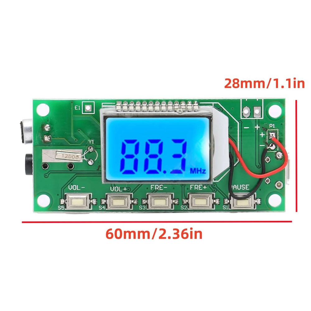 Digital FM Radio Transmitter Module With LCD Display Board 3-5V Mono/Stereo Mode