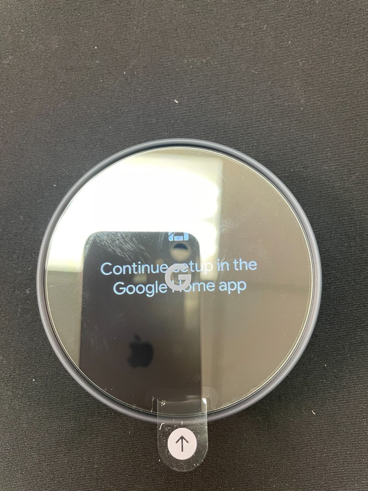 Google Nest G4CVZ Black Programmable Round App Control Bluetooth Thermostat