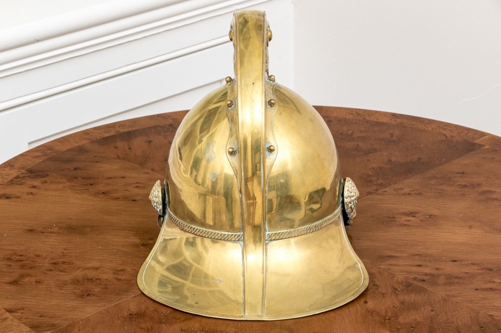 Antique Brass Edwardian Fireman’s Helmet
