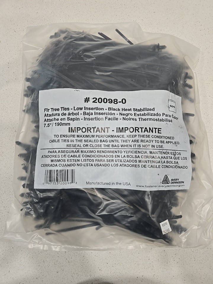 AVERY DENNISON CABLE TIES ZIP # 20098-0 ( 1 Bag -500 pcs )