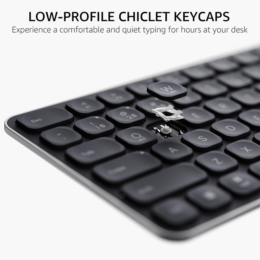 Rapoo 9010M Multi-Device Keyboard and Mouse Combo, 2.4GHz/Bluetooth 5.0/4.0 Wire